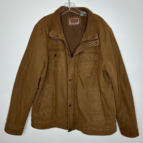 Levi’s Men's Canvas Work Utility Field Jacket Cotton Quilted Lined Size XL - Picture 5 of 13